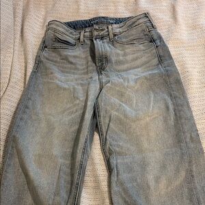 Old Navy Blue Extra High Rise Wide Flare Jeans